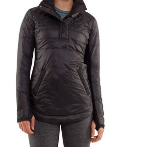 Lululemon Pullover Black‎ Quilted Half Zip Jacket Womens 4